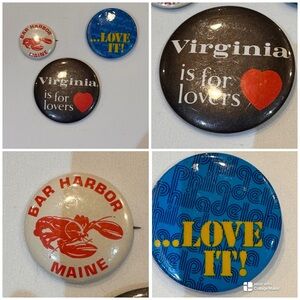 Vintage Tourist Pins Lot of 3